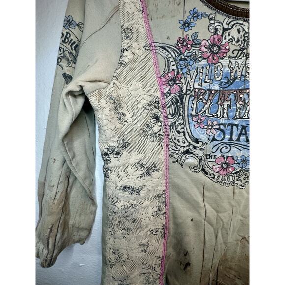 Vtg Y2K Vanilla Sugar Size Medium Western Whimsy Wild West Jeweled With Lace - Picture 2 of 8
